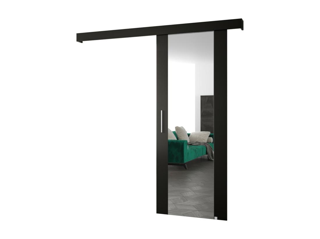 vente unique Portes coulissantes Salwador II 90x204 cm (Noir / Noir / Argent)