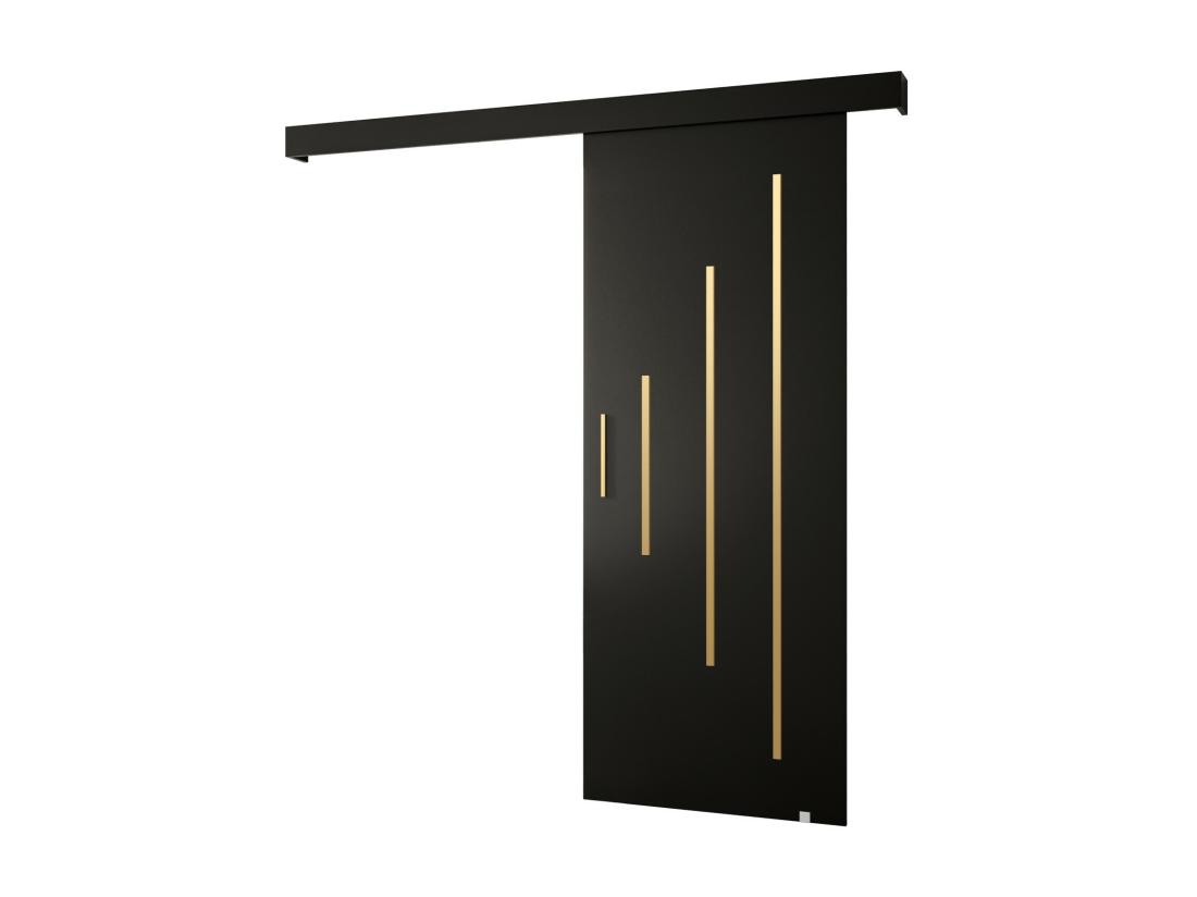 Vente Unique Portes Coulissantes Salwador Y 80x204 Cm (Noir / Noir / Or)