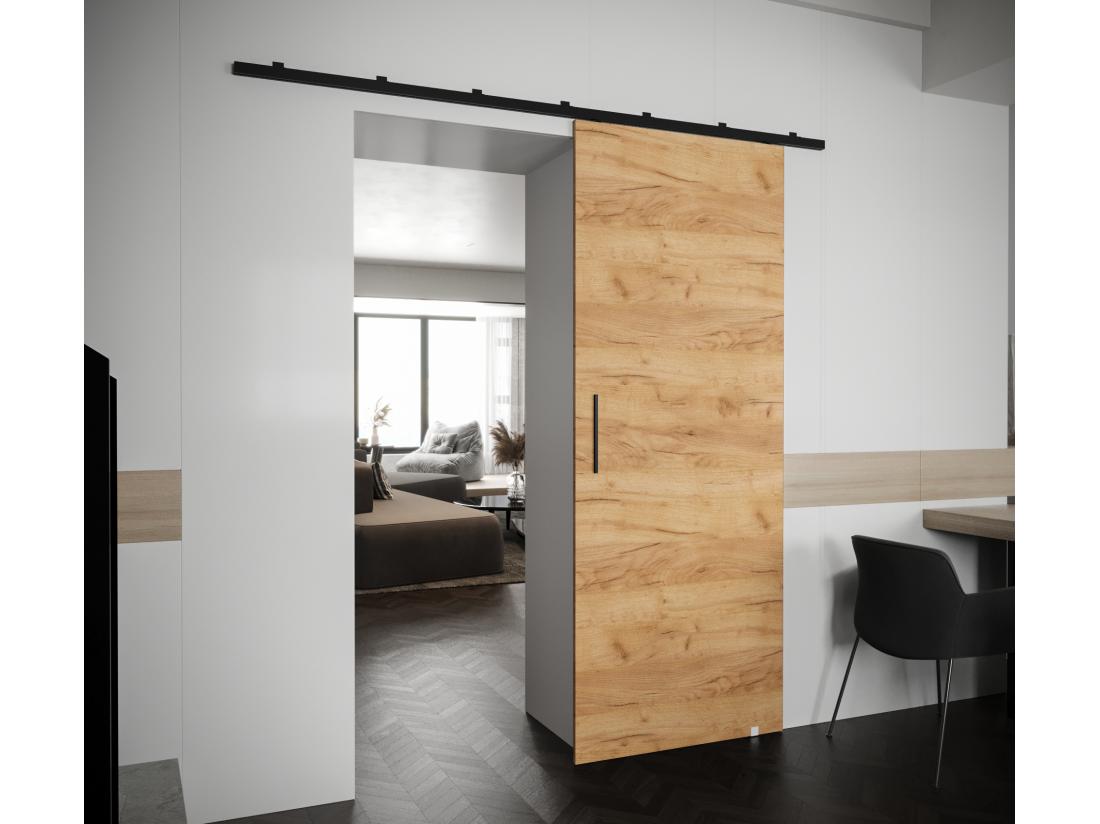 Vente Unique Portes Coulissantes Zonda I 90x204 Cm (Chêne Craft)