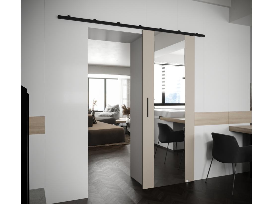 Vente Unique Portes Coulissantes Zonda II 90x204 Cm (Cachemire)