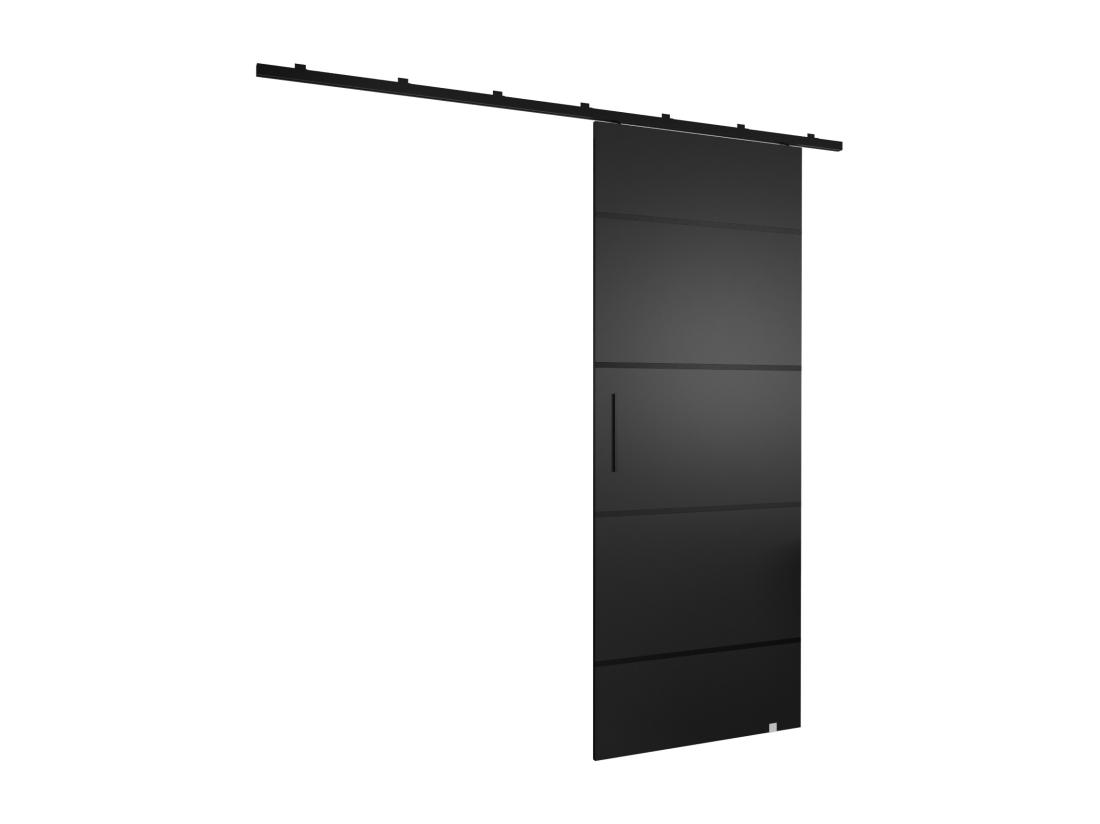 Vente Unique Portes Coulissantes Zonda IV 80x204 Cm (Noir)