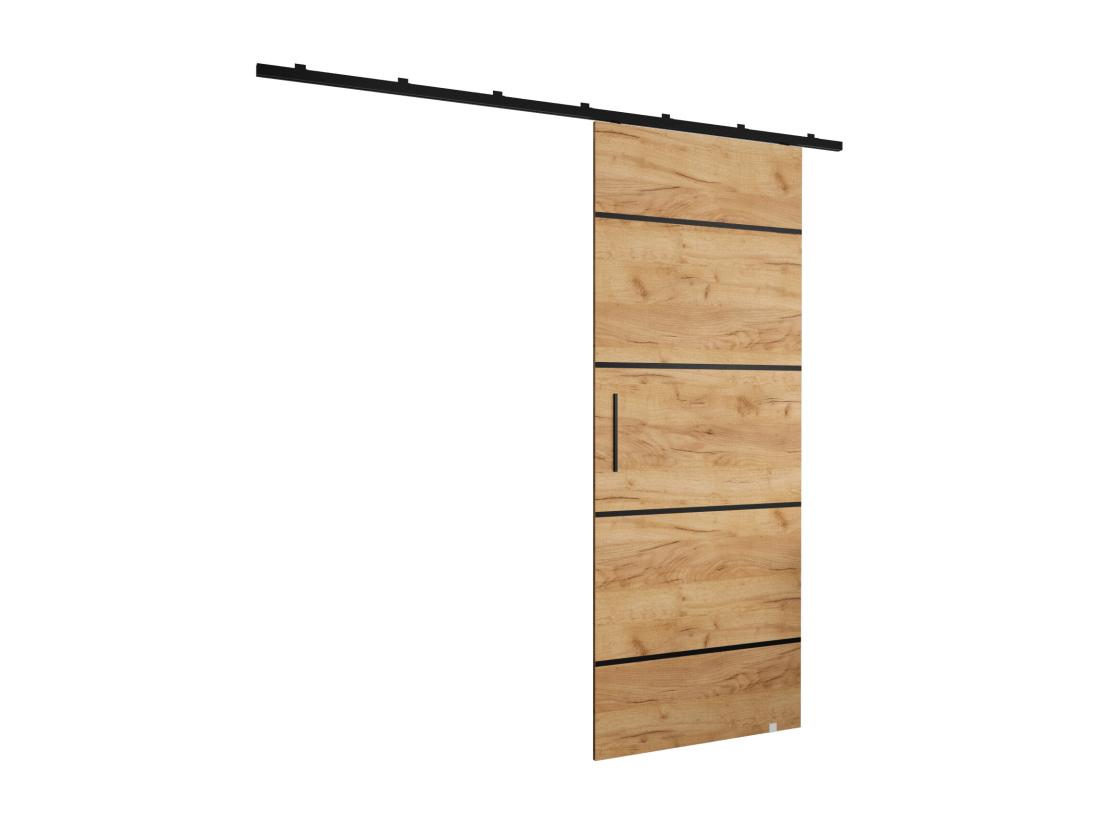 Vente Unique Portes Coulissantes Zonda IV 90x204 Cm (Chêne Craft)