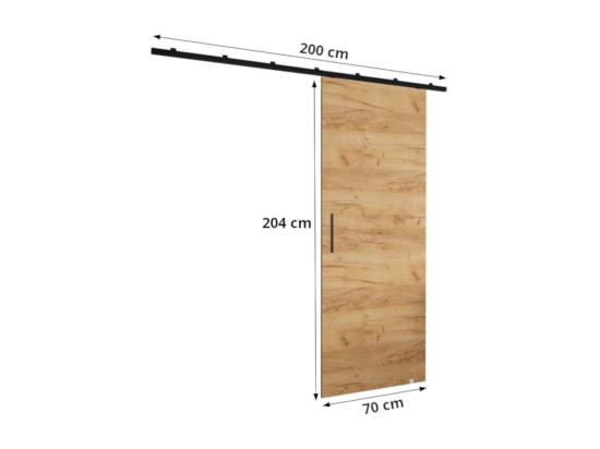 vente unique Portes coulissantes Zonda Y 70x204 cm (Noir)