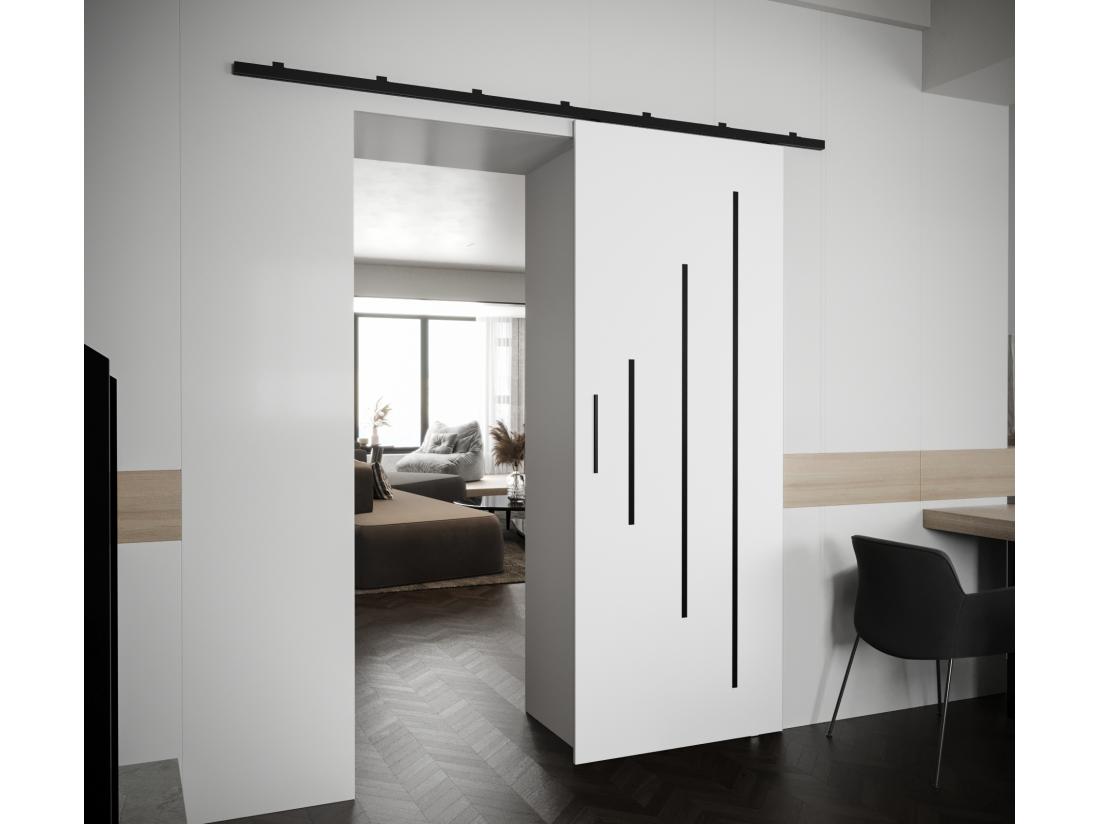 vente unique Portes coulissantes Zonda Y 80x204 cm (Blanc)