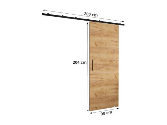 Vente Unique Portes Coulissantes Zonda Y 90x204 Cm (Chêne Craft)