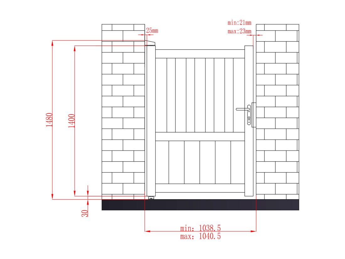 Vente Unique Portillon Battant Aluminium Semi Plein L104 X H148 Cm Anthracite TARNOS II