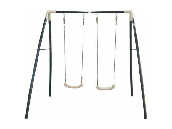 Vente Unique Portique Balançoire Double En Métal Swing