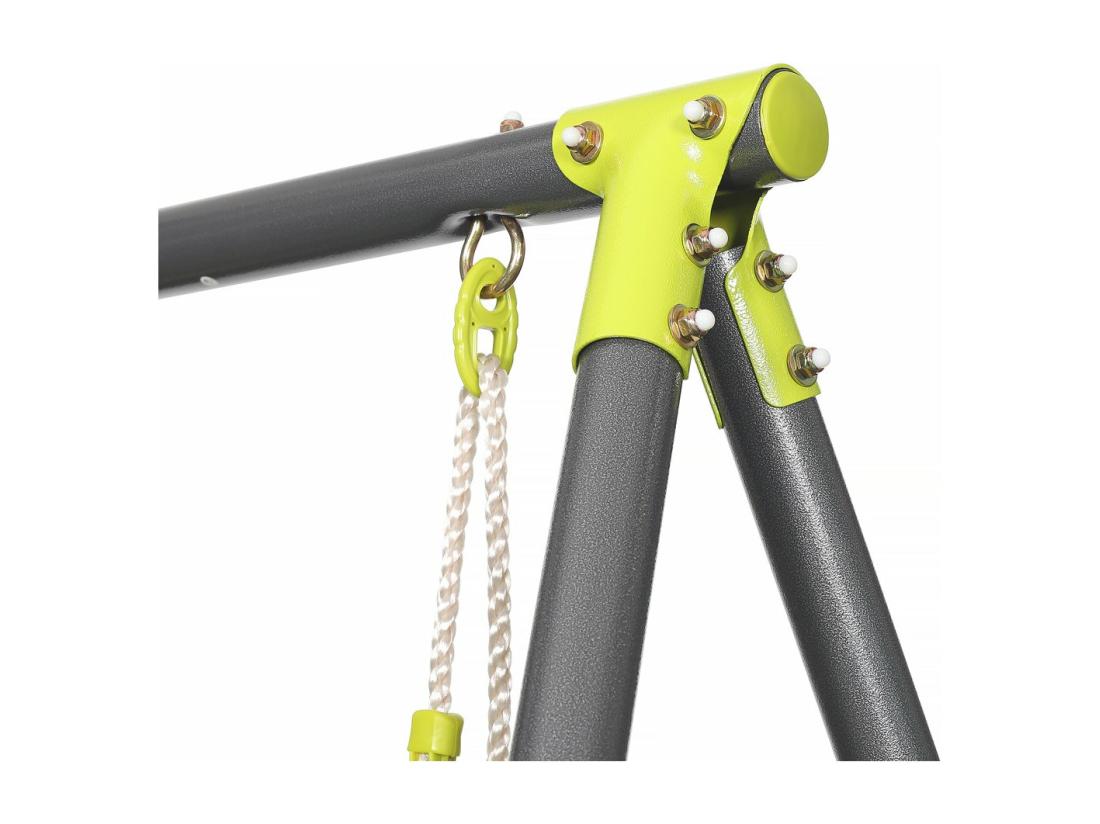 Vente Unique Portique En Métal "Enzo II " Avec 4 Agrès - 315 X 225 X 195 Cm