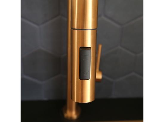 vente unique Portofino mitigeur évier à douchette extractible cuivre brossé - Essebagno