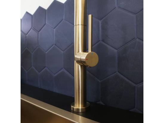 Vente Unique Portofino Mitigeur évier à Douchette Extractible Or Brossé - Essebagno