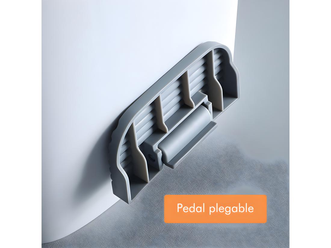Vente Unique Poubelle 15 L Carrée à Pédale Comprenant 30 Sacs Poubelle