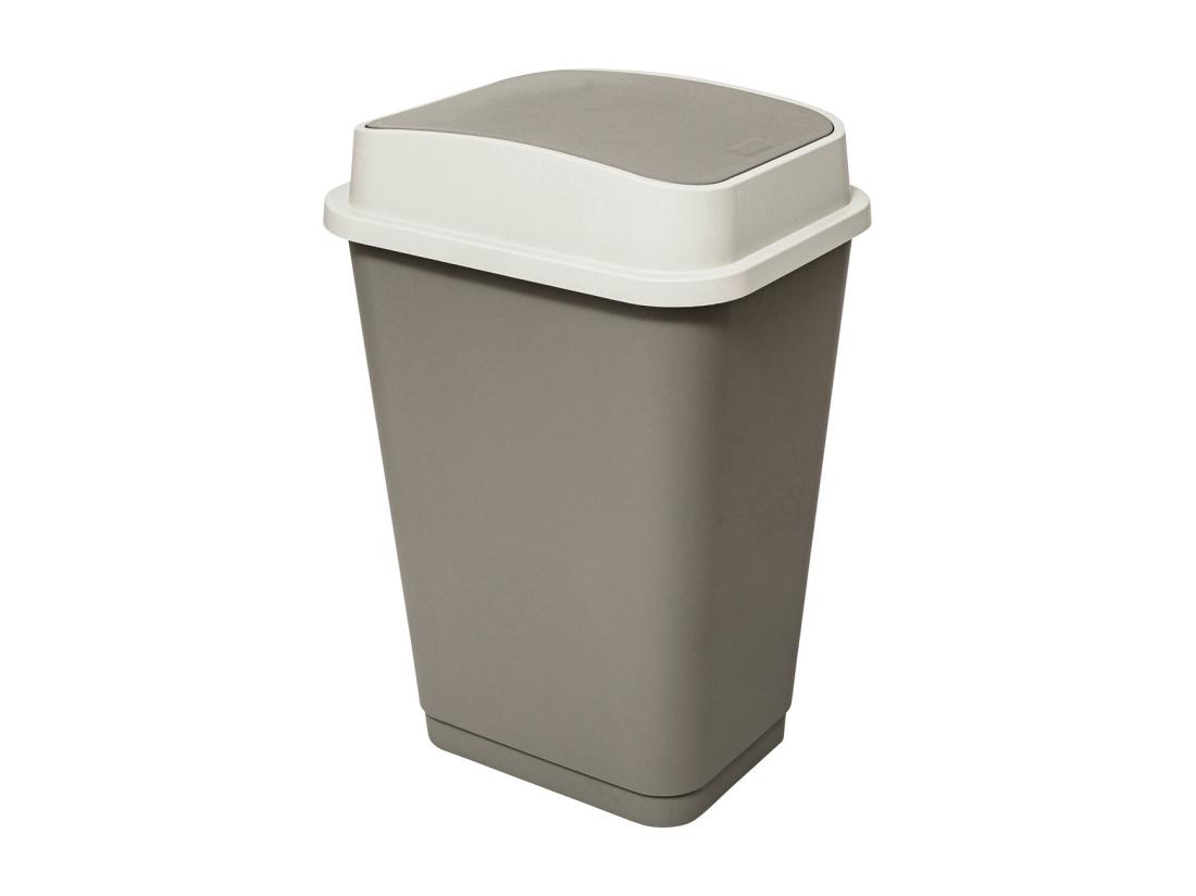 Vente Unique Poubelle 50 Litres 2 Systèmes D'ouverture