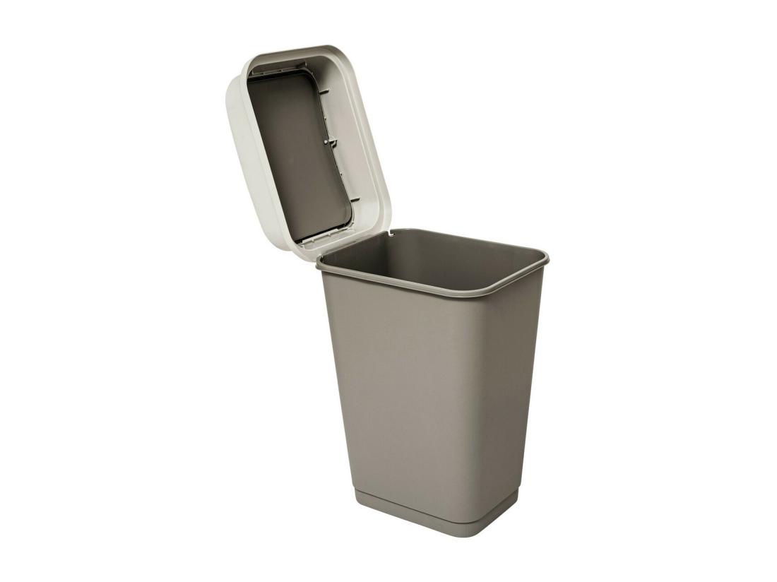 Vente Unique Poubelle 50 Litres 2 Systèmes D'ouverture