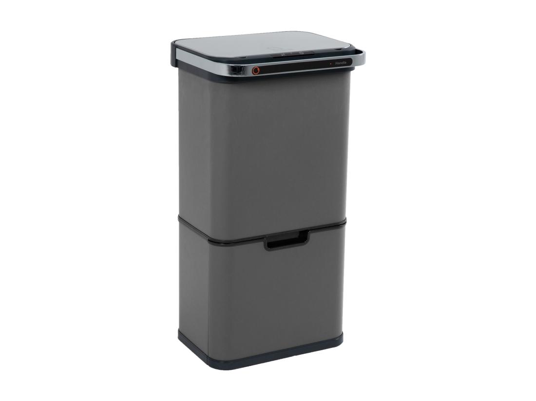 Vente Unique Poubelle à Capteur 60L Fonction Autonettoyante Et Filtre à Charbon Actif