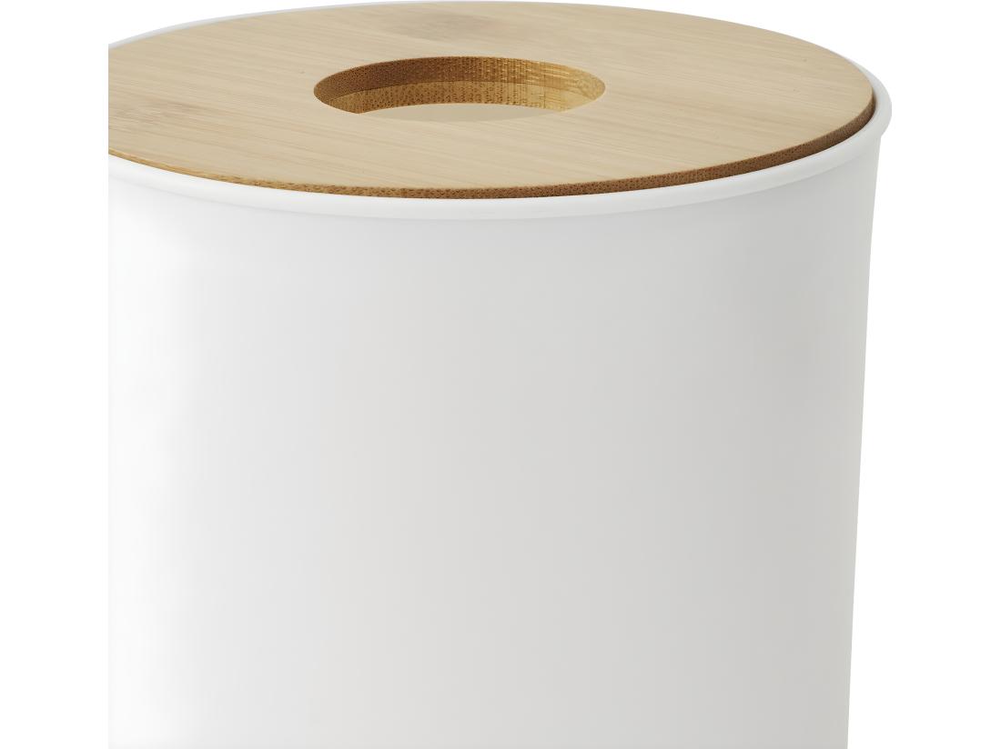 vente unique Poubelle à coton couvercle bambou 1.5L