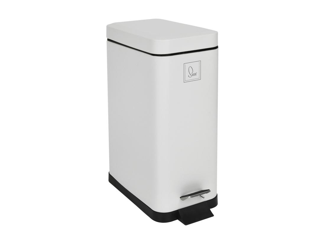 Vente Unique Poubelle à Pédale 10l Incl. Seau Intérieur Couvercle Softclose