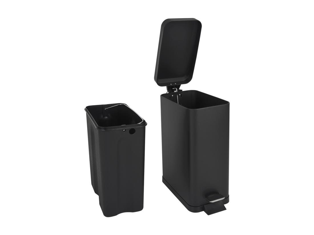 Vente Unique Poubelle à Pédale 10l Incl. Seau Intérieur Couvercle Softclose