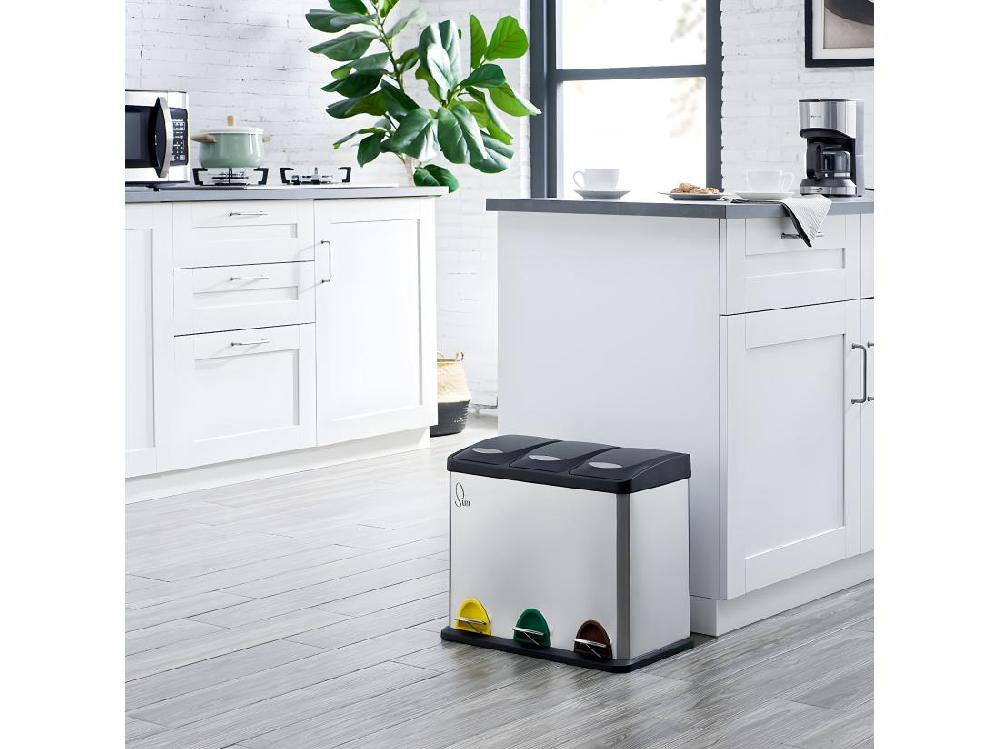 Vente Unique Poubelle à Pédale Pour Le Tri Sélectif