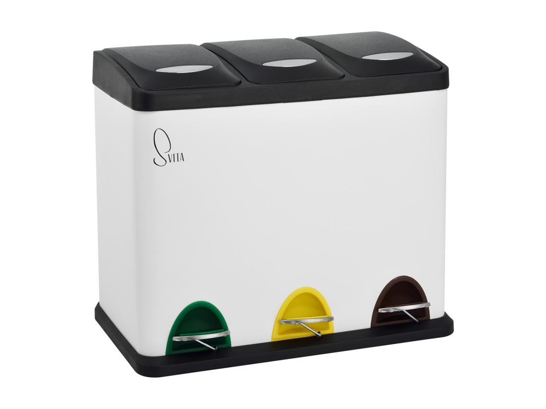 Vente Unique Poubelle à Pédale Pour Le Tri Sélectif