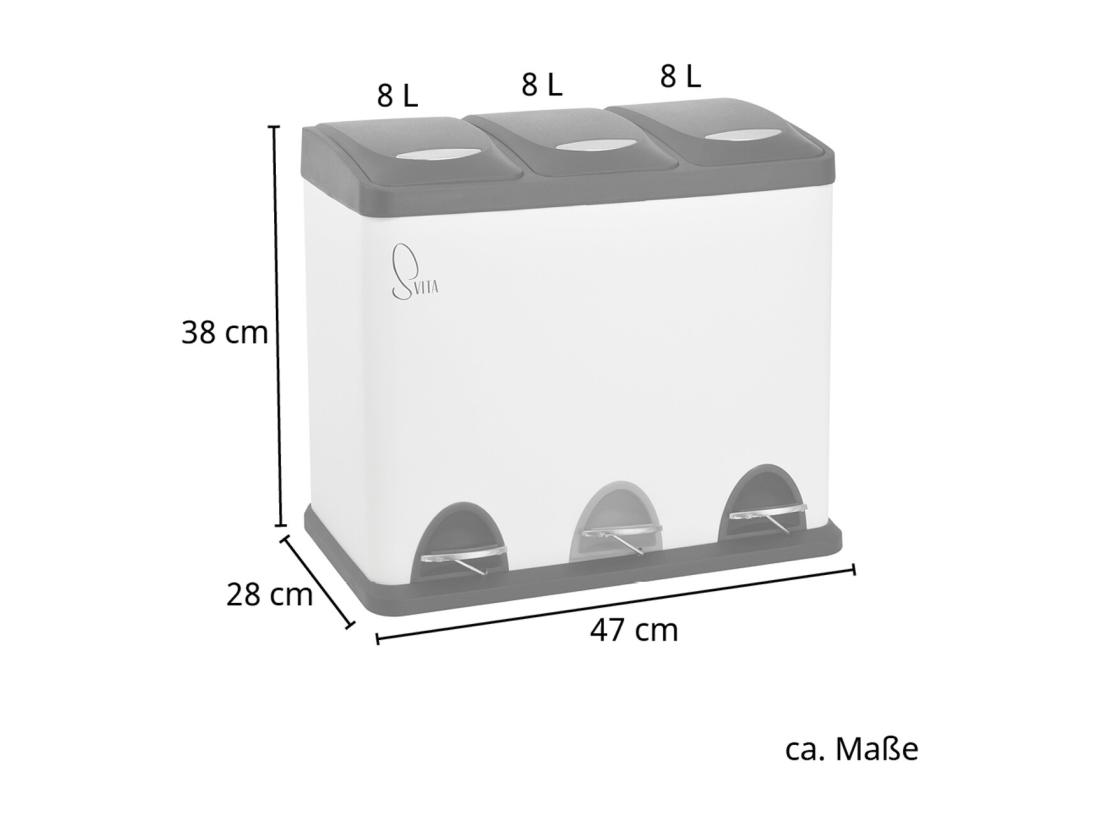 Vente Unique Poubelle à Pédale Pour Le Tri Sélectif