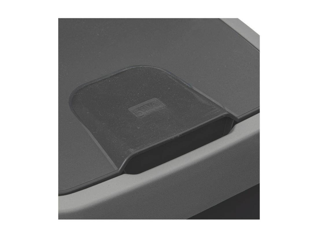 vente unique Poubelle de Cuisine "2 Ouvertures" 25L Gris & Noir