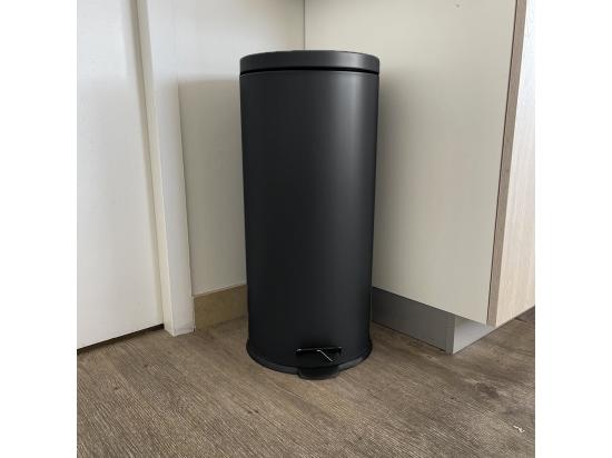 Vente Unique Poubelle De Cuisine à Pédale URBAN Noir Acier Inoxydable 30 L