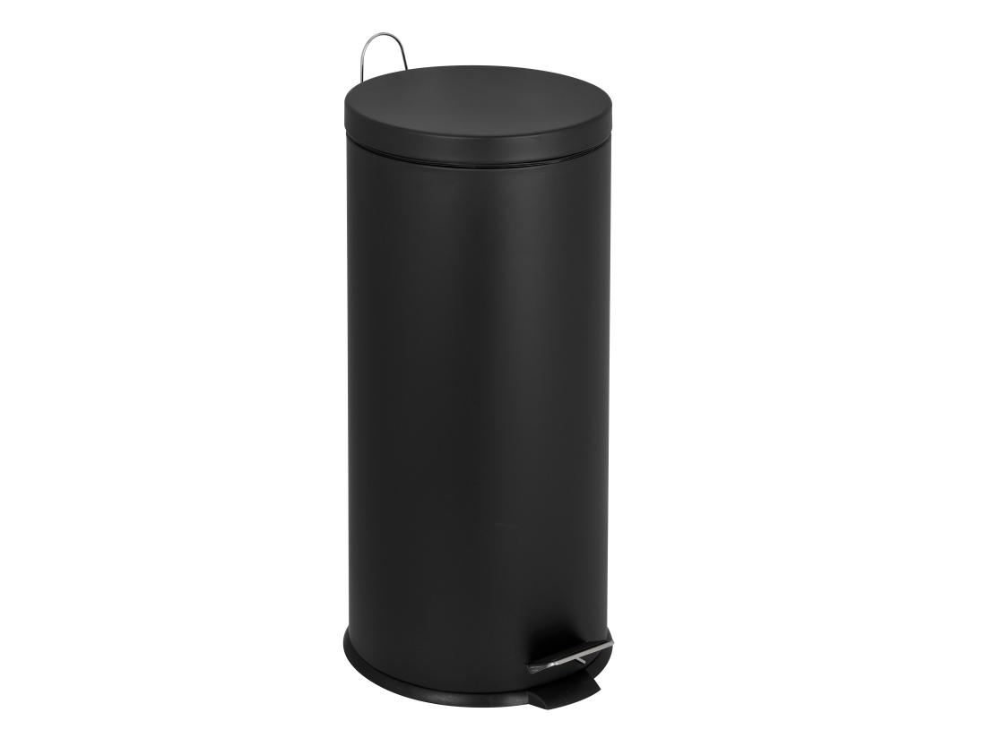 Vente Unique Poubelle De Cuisine à Pédale URBAN Noir Acier Inoxydable 30 L