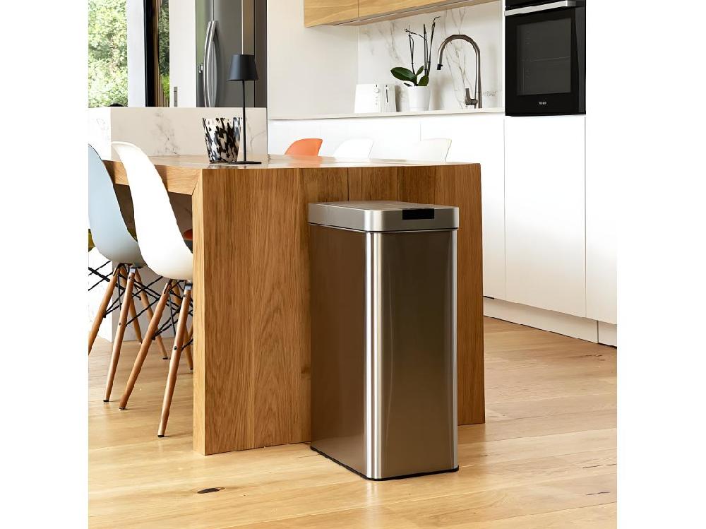 vente unique Poubelle de cuisine automatique SILVERLAKE Argent Acier inoxydable 70 L