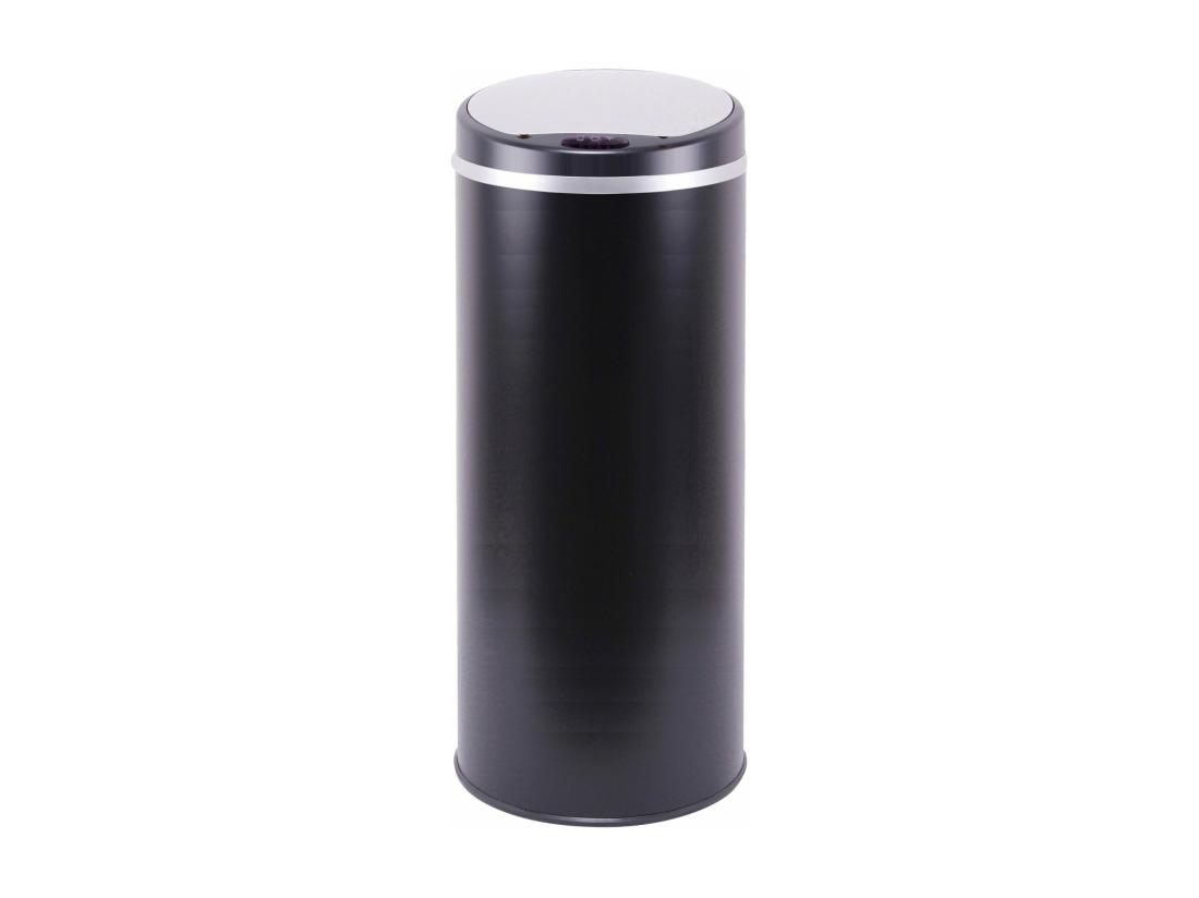 Vente Unique Poubelle De Cuisine Automatique SOHO Noir Acier Inoxydable 42 L