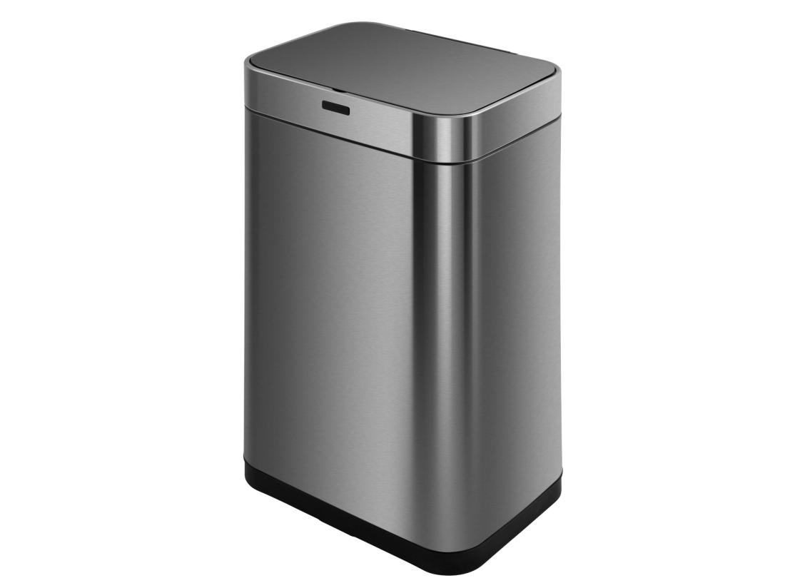 vente unique Poubelle de cuisine automatique UPPER Gris Acier inoxydable 60 L