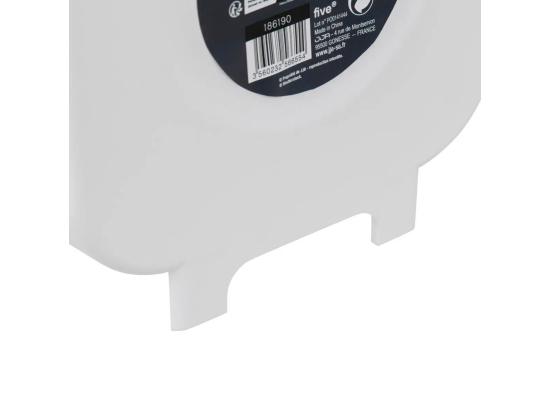 Vente Unique Poubelle De Cuisine "Rétractable" 8L Blanc & Gris