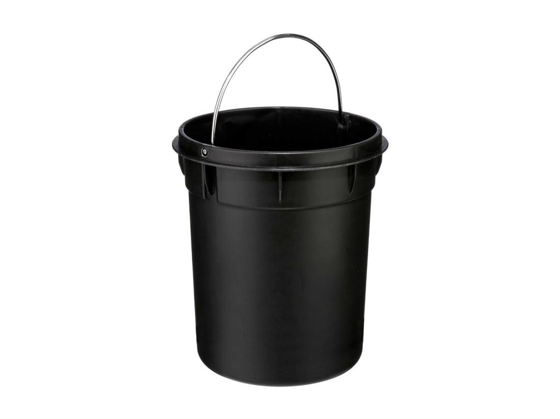 vente unique Poubelle de salle de bain en métal Noir 3 L