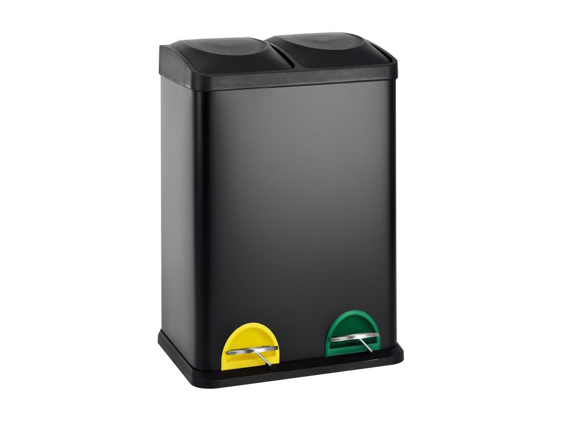 Vente Unique Poubelle De Tri Sélectif Acier Inoxydable