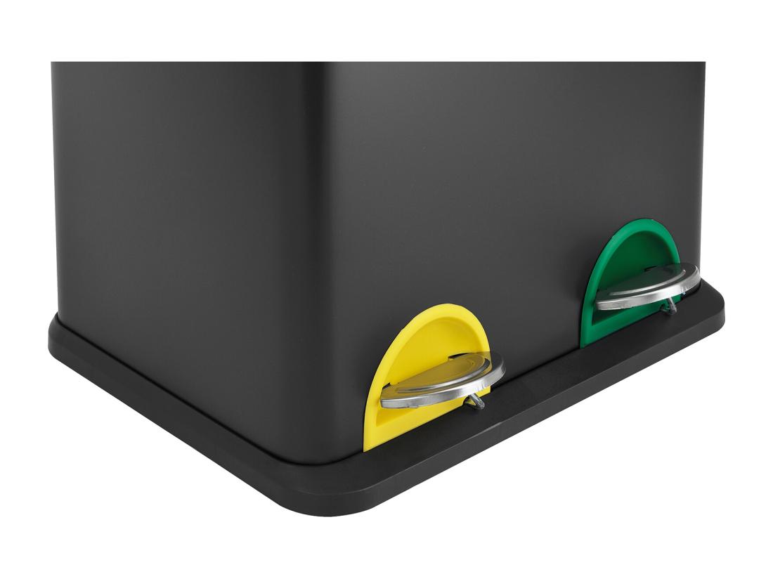 Vente Unique Poubelle De Tri Sélectif Acier Inoxydable