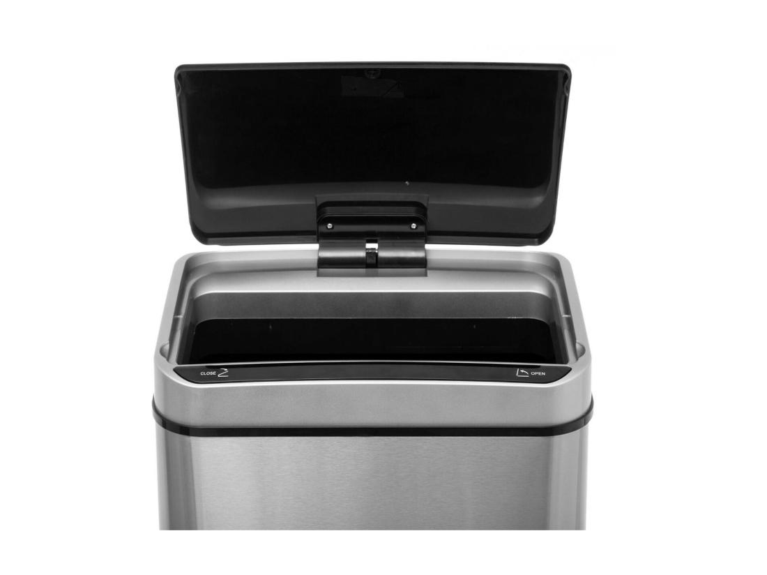 Vente Unique Poubelle En Inox 40 Litres Sensor Ouverture Et Fermeture Automatique