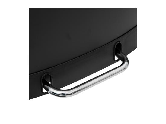 Vente Unique Poubelle En Métal Noir 50 Litres Ouverture à Pédale