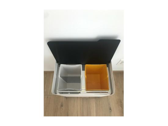 Vente Unique Poubelle Pour Tri Sélectif Modulable Fermeture Douce 40 Litres ECOBOX-TOP