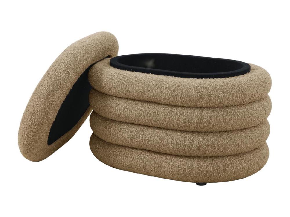 Vente Unique Pouf Avec Espace De Rangement Et Revêtement En Boucle