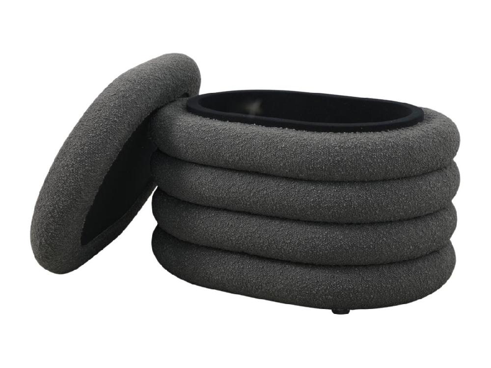 Vente Unique Pouf Avec Espace De Rangement Et Revêtement En Boucle
