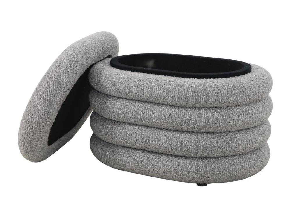 vente unique Pouf avec espace de rangement et revêtement en boucle