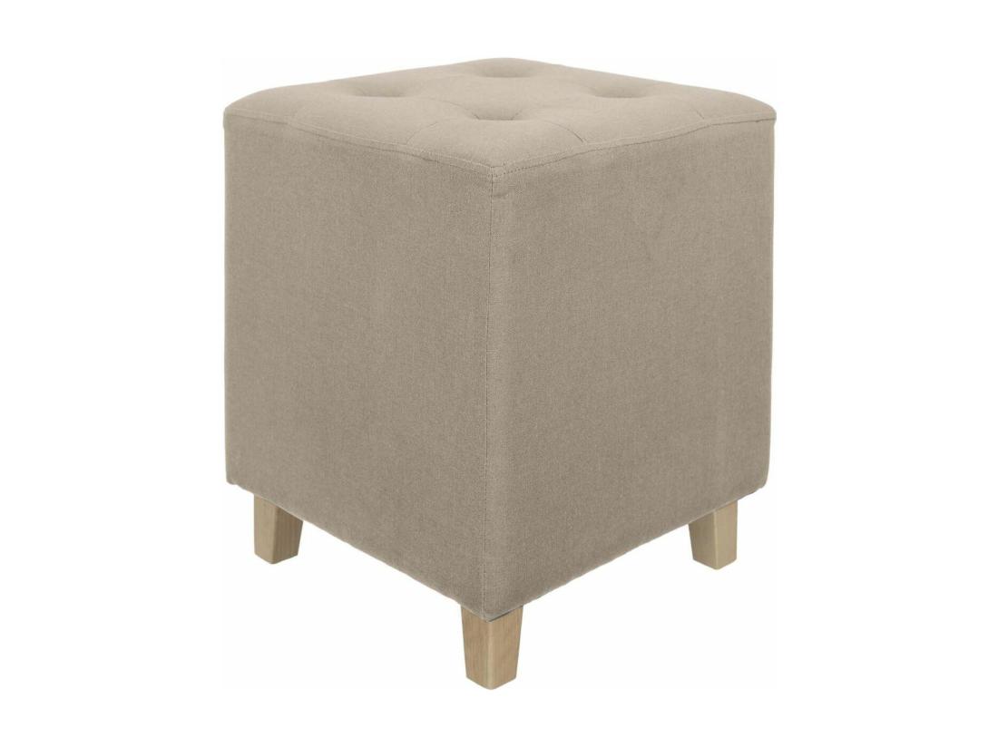 vente unique Pouf Carré Design "Hippolyte" 35cm Beige
