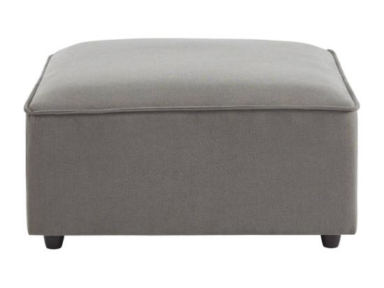 Vente Unique Pouf Carré En Tissu Déperlant Gris Clair - SENSE L 91 X L 91 X H44cm