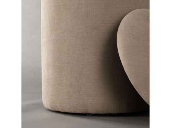 Vente Unique Pouf Coffre En Tissu "Limpen" 40cm Beige