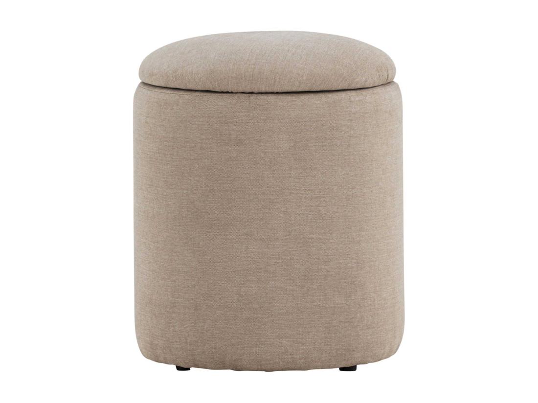 vente unique Pouf Coffre en Tissu "Limpen" 40cm Beige