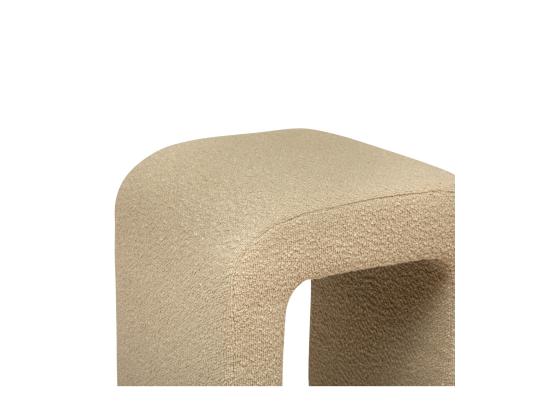 Vente Unique Pouf En Tissu à Bouclettes Beige 41 X H 43 Cm