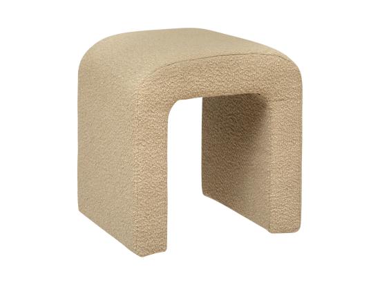 vente unique Pouf en tissu à bouclettes Beige 41 x H 43 cm