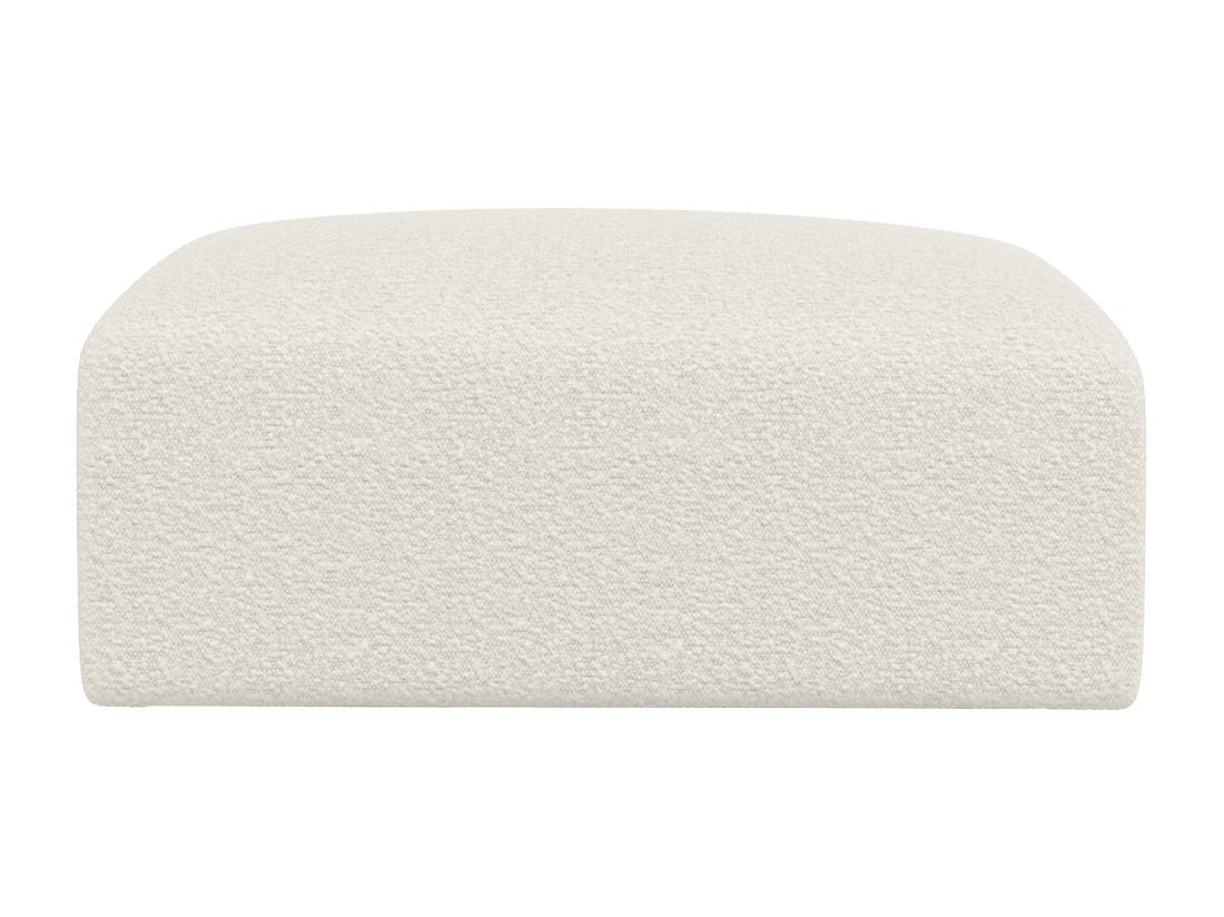 Vente Unique Pouf En Tissu Bouclette Blanc POGNI De Maison Céphy