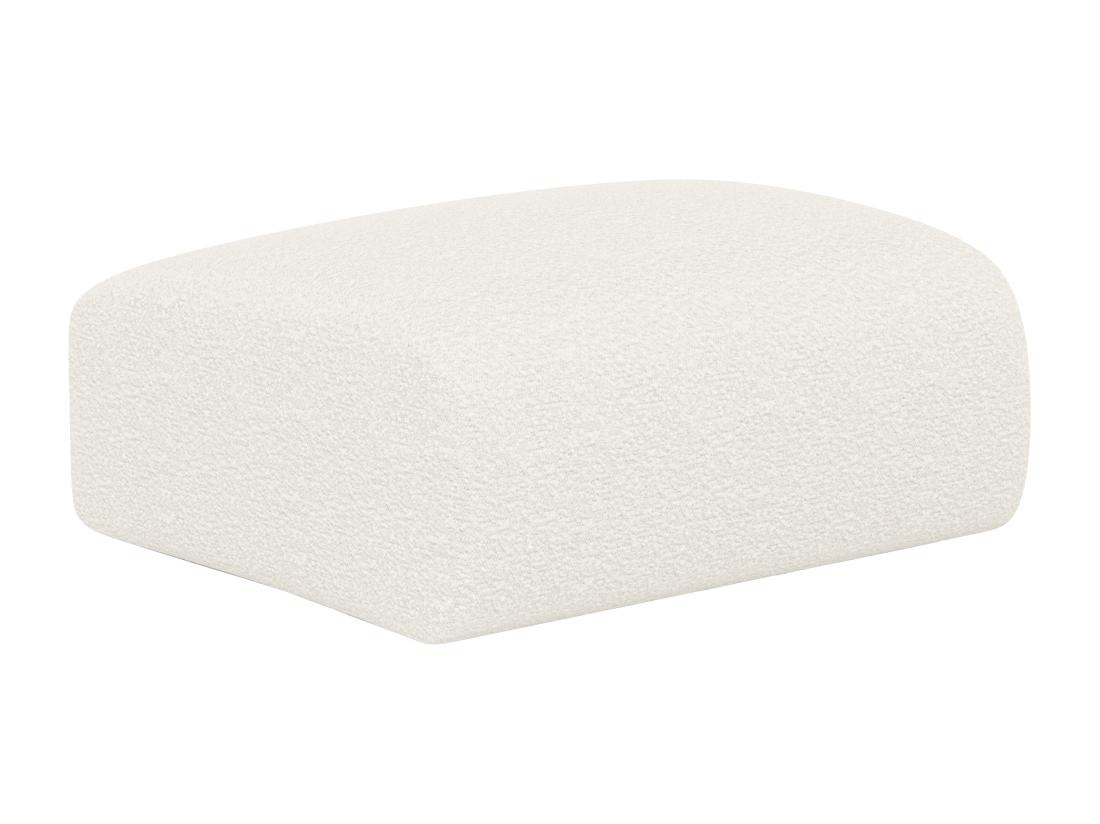 Vente Unique Pouf En Tissu Bouclette Blanc POGNI De Maison Céphy