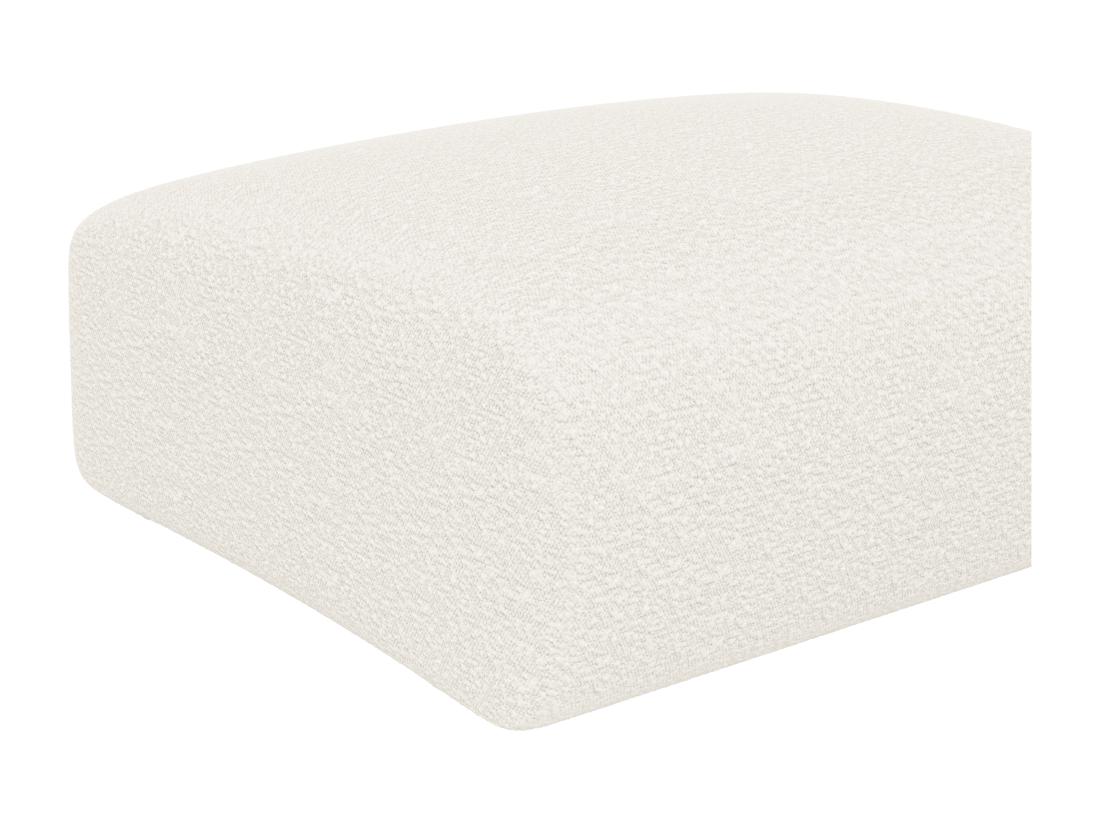 Vente Unique Pouf En Tissu Bouclette Blanc POGNI De Maison Céphy