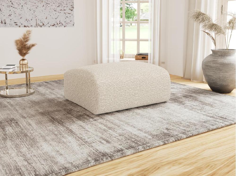 vente unique Pouf en tissu bouclette blanc POGNI de Maison Céphy